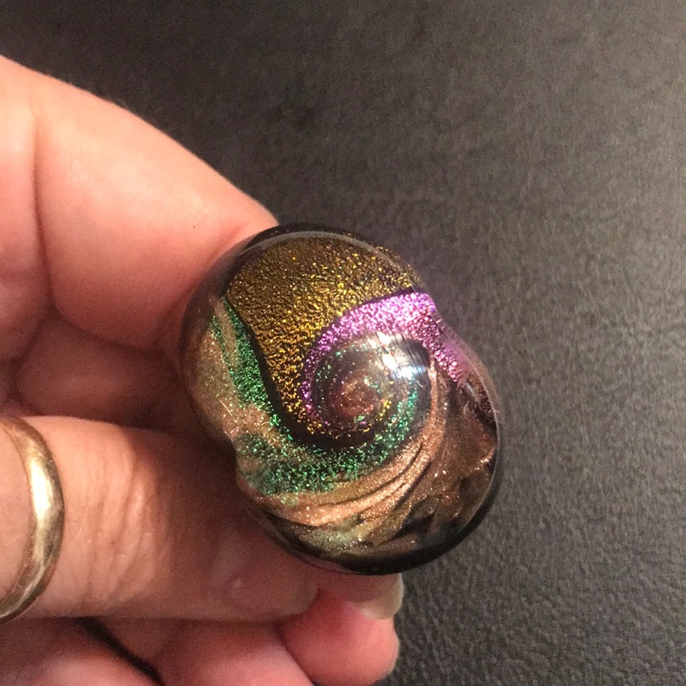 Authentic Murano Glass Ring Signed